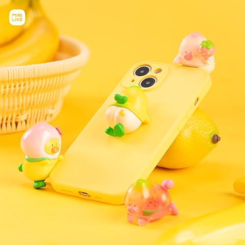 BANA×BANA Phone Decoration - Blind Box Adhesive Decorative Mini Figures Fruit Series Characters Vinyl Collectible Mystery for Cup Home Decor Birthday Gifts, Whole Set, 6PCS(Hidden Style) - Image 4