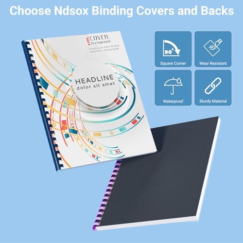 Ndsox 120 Pack Binding Covers and Backs Set 8.5" x 11" Letter Size - Image 5