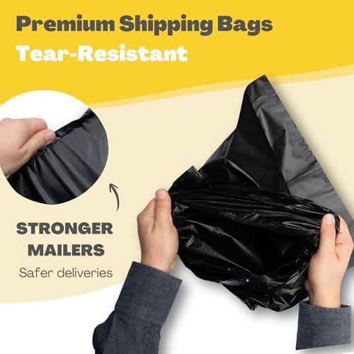 Shipping Bags (30 Pack) with Label Pouch - 8x12, 10x14 & 12x16 - Poly Mailers for Clothes, Self-Seal Plastic Mailing Envelopes - Tear & Water-Resistant Packaging Bags for Clothing, Not Padded - Image 4