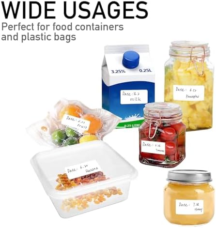 1000 Pcs Blank Removable Freezer Labels Water Oil Resistant for Food Containers Jars Pantry Organization (Each Measures 1” x 2”) - Image 6