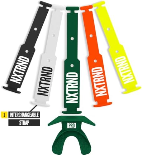 Nxtrnd One Pro Football Mouth Guard, Interchangeable Strap, Fits Adult & Youth (Dark Green) - Image 4