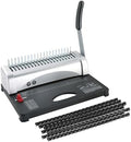 FLKQC 21 Hole Comb Binding Machine with 100PCS 3/8'' Plastic Comb Spines by FL