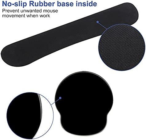 Mouse Pad Keyboard Wrist Rest, Gel Non Slip Rubber Wrist Support Rest Mouse Pad for Home Office, Computer, Laptop, Typist, Gamer, Soft Cushion Mousepad with Memory Foam Ergonomic Nebula Galaxy - Image 5