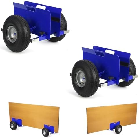 600 LBS Panel Dolly, Adjustable Drywall Dolly with 10" Tires, Door Dollies by Unknown