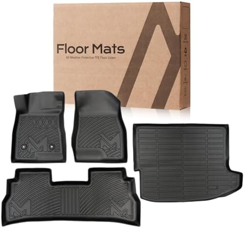 TPE Automotive Floor Mats & Cargo Liner Custom for 2024-2026 Chevy (Chevrolet) Trax & Buick Envista, All Weather Cover Protection Waterproof Black Floor Liner Front & Rear Row Full Set Car Mats, 4PCS - Image 7