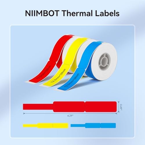 NIIMBOT Cable Label Tape for D110/D11/D101 Label Maker, 3 Colors - Image 3