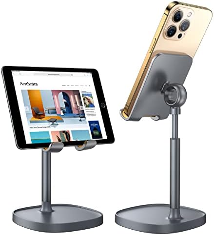 LISEN Cell Phone Stand Adjustable Phone Holer for Switch Stand Fits All Mobile Phones Switch Kindle iPads Tablet 4-10in Gray by Lisen