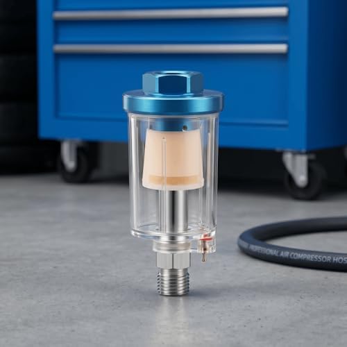 Blue Plastic Inline Air Line Filter, 88x40mm Compact Pneumatic Dryer Fitting, Air Purification Tool for Spray Painting and Air Compressor(set-1) - Image 5