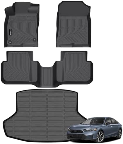 AUXKO Floor Mats Cargo Mat for 2025 2026 Honda Civic Hybrid Sedan by AUXKO