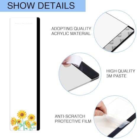 Office Desk Accessories 2pcs Multifunction Computer Monitor Memo Board - Transparent Computer Side Panel Memo Creative Monitor Side Panel Suitable for Office Home Desktop (Monitor Memo Board 7#) - Image 4