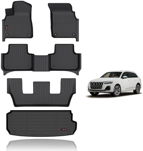 KELCSEECS Floor Mats & Cargo Liner Custom for Q7/SQ7 2026 2025-2020 All Weather Car Mats Automotive Cargo Mat Trunk Mat Q7 Trunk Liner Cargo Liner by KELCSEECS