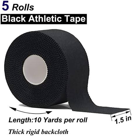 ADMITRY Athletic Tape,5 Pack Black Sports Tape - Image 2