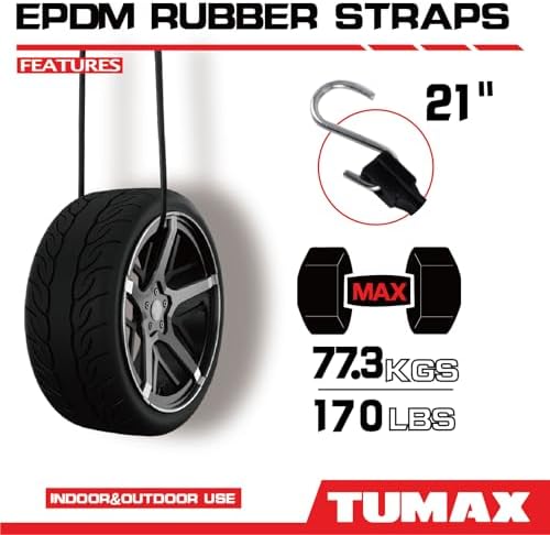 30PCS EPDM Bungee Cords S Hooks 21in Heavy Duty Tarp Straps - Image 6