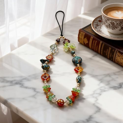 Beaded Camera Wrist Strap Cute Digital Camera Charm Lanyard Phone Charms Strap Beaded Camera Chain for Phone - Image 5