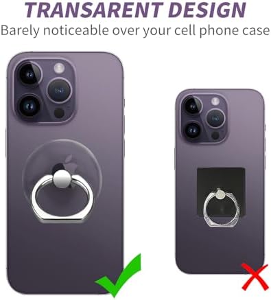 2 Pack Jsoerpay Cell Phone Ring Holder, Silver - Image 2