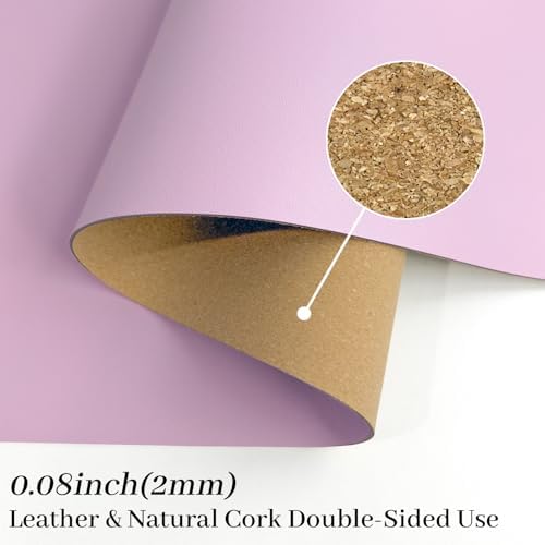 Bloss Purple Desk Mat, Leather Desk Pad, Desk Matt for Desktop, Waterproof Desk Pad Mat, Computer Mat for Office Work/Home/Decor/Desk Protector/Cover(31.5 x 15.7 Inches) - Image 2
