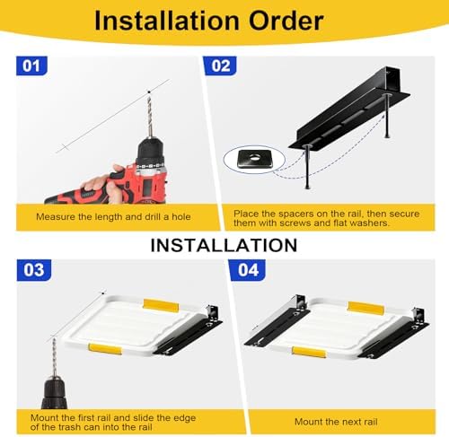 Garage Ceiling Storage Racks, Ceiling Mount Bin Holder, 8 Sets for 7 Bins - Image 4