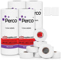 Perco 1 Line Price Gun Labels - White, 32 Rolls, 4 Sleeves by Perco