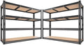 ROOMFAVE 48" W Garage Shelving 2200LBS, 4-Tier Storage Shelves, 2PCS by RoomFave-organizeyourjoy