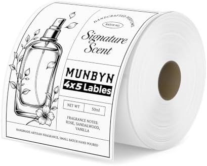 MUNBYN 4x5 Thermal Labels, 500 Sheets/1 Roll, White by MUNBYN