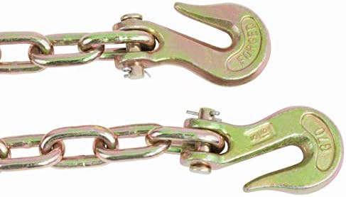 Mytee Products 4 Pcs G70 5/16" Chain & Easy Binder Kit - (2) 5/16"-3/8" Easy Ratcheting Chain Load Binder & (2) 5/16" x 20' G70 Transport Chain w/Grab Hooks - 4700 lbs WLL for Truck Trailer Tie Down - Image 3