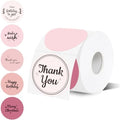 2 inch Round Thermal Label,Pink Circle Thermal Sticker Labels for Business and Home,Direct Thermal Printer Label for DIY Logo Design,Thanks Card,500 Labels/1 Roll by Unknown