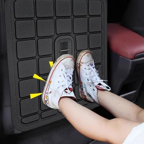 All Weather Floor Mats for Honda Pilot 2009 2010 2011 2012 2013 2014 2015 TPE Rubber Liners Pilot Odorless Anti-Slip 1st & 2nd & 3rd Row Floor Liners - 2nd & 3rd Row Backrest Mats & Cargo Mat Full Set - Image 3