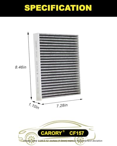 2 Pack Cabin Air Filter w/Activated Carbon for Toyota Camry, Corolla, RAV4, Prius, Highlander, Sienna, Venza, Crown, Lexus ES350, ES300h, NX250, RX350, Subaru Outback, Mazda CX9, and More, CF157-2PK - Image 2