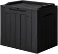 JUMMICO 31 Gallon Resin Deck Box Waterproof Outdoor Storage Boxes by JUMMICO