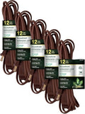 GoGreen Power Inc. (G-24812-5) 16/2 12' Household Extension Cord, 3 Outlets, Brown, 12ft, 5 Pack by PowerByGoGreen