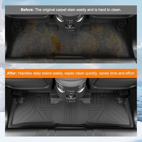 powoq Floor Mats Cargo Mat Compatible with 2009-2015 Honda Pilot - Image 3
