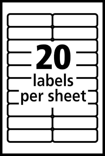 Avery® Self-Adhesive Removable Labels, 0.5 x 1.75 Inches, 840 Per Pack, White Label Stickers (05422) - Image 3
