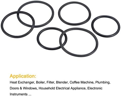 MECCANIXITY Nitrile Rubber O-Rings 58mm 67mm 75mm OD 48mm 57mm 65mm ID 5mm Thick Seal Gasket, Black 30in1 Set - Image 5