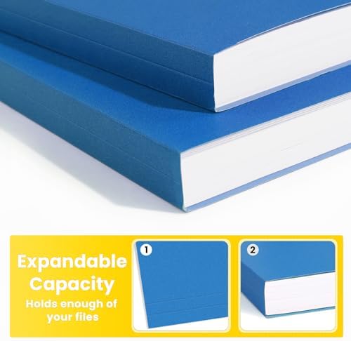 SUNEE File Folders, 30 Pack Manilla Folders 8.5 x 11, Colored File Folders Home Office School Supplies for Documents Files Paper,Blue - Image 4