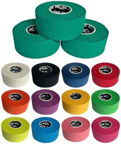 Ringside 1” Athletic Trainers Tape, 3 Rolls, Adhesive Cotton, Bright Green by Ringside