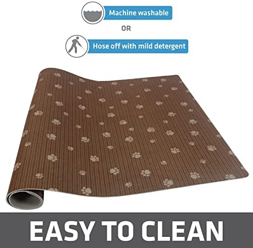 Drymate Dog Crate Mat Liner, Absorbs Urine, Waterproof, Non-Slip, Washable Puppy Pee Pad for Kennel Training - Use Under Pet Cage to Protect Floors, Thin Cut to Fit Design (USA Made) (Brown)(27"x42") - Image 5