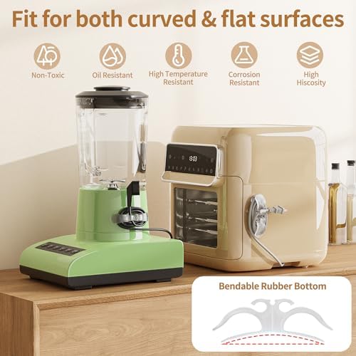 6PCS Clear Cord Organizer for Appliances, Kitchen Appliance Cord Organizer Stick On, Appliance Cord Holder, Cord Wrappers, Cord Winder for Pressure Cooker, Air Fryer, Blender, Coffee Maker, Toaster - Image 3