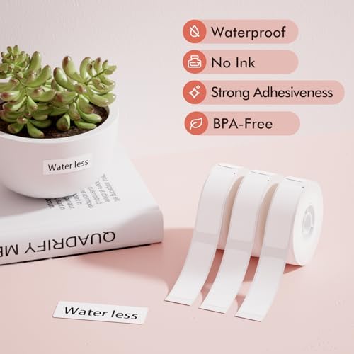 NIIMBOT Label Maker Tape for D11/D110/D101 Label Maker, 12 x 40 mm (0.47'' x 1.57''), 3Rolls for Home Office Labeling Tape Replacement, White - Image 4
