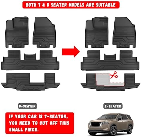 Floor Mats for Nissan Pathfinder 2022-2026 (7&8 Seats) - Image 2