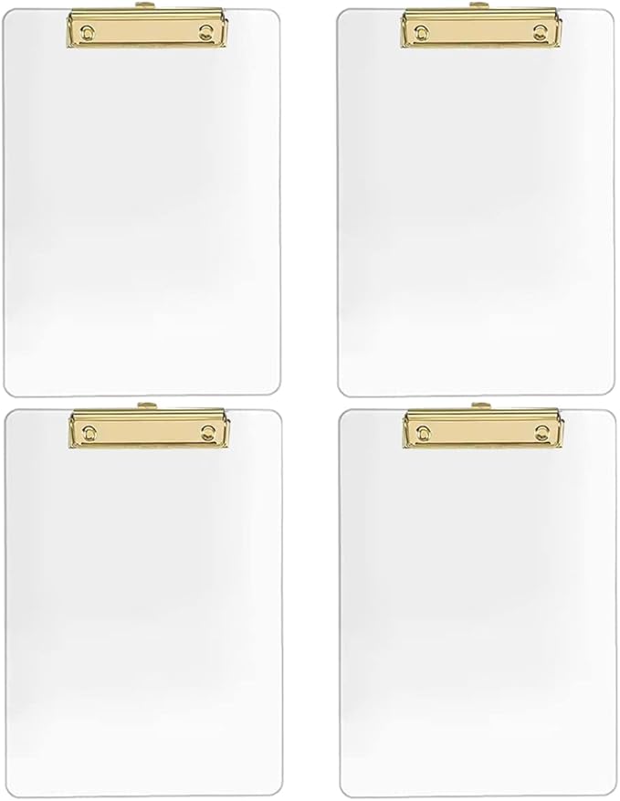 JIARI 4 Pack Clear Acrylic Office Clipboard A4 Letter Size 8.6" x 12.2" - Image 8