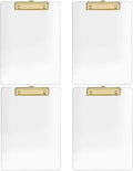 JIARI 4 Pack Clear Acrylic Office Clipboard A4 Letter Size 8.6" x 12.2" by JIARI