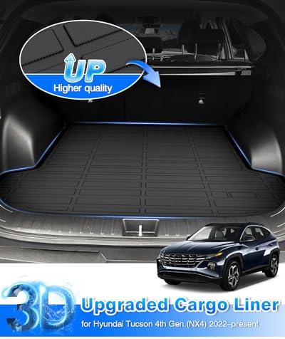 Cartist Floor Mats Cargo Liner Custom Fit for Hyundai Tucson PHEV 2022 2023 2024 2025 Accessories All Weather Carpet Protection TPE Odorless - Image 5