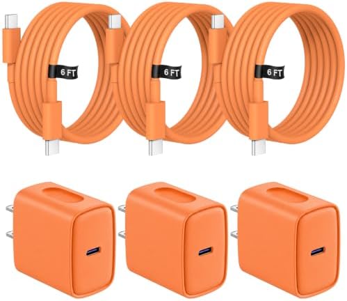 iPhone 17 16 15 Charger Fast Charging 3 Pack USB C Charger Block by STAKCYE