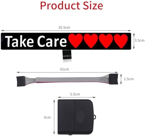 Glowing Car Sticker Take Care Windshield EL Glow Panel Electric Marker Light Car Auto LED Safety Sign Decals Decoration LED Window Sticker - Image 3