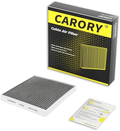 Cabin Air Filter w/Activated Carbon for Nissan Frontier 2022-2025, Titan 2017-2024, Infiniti Q50 2014-2024, Chrysler Town & Country 2008-2016, Dodge Grand Caravan 2008-2020, and More, CF743 by Carory