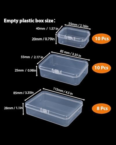 LJY 28 Plastic Boxes, 3 Sizes for Beads - Image 3