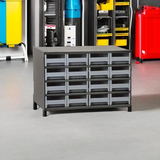 Akro-Mils Steel Garage Storage Cabinet, Small Parts Organizer Metal Cabinet - Image 2
