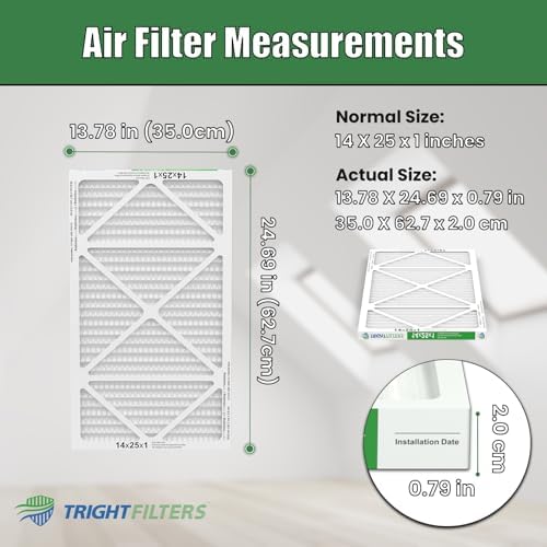 TRIGHTFILTERS 14x25x1 Air Filter 4 Pack, MERV 8 Filter Replacement - Image 2