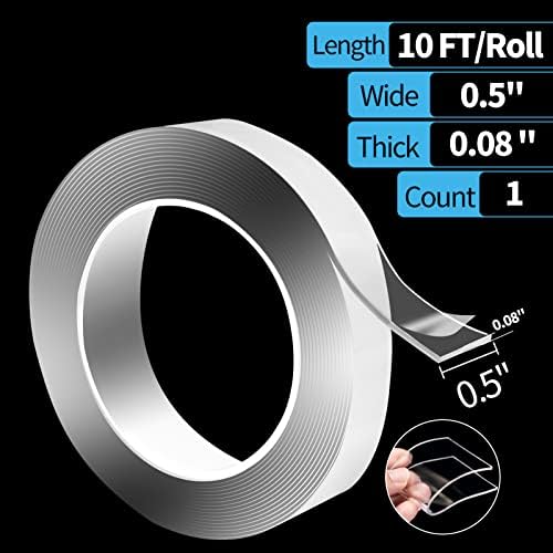 Art3d Double-Sided Tape (10FT), Traceless, Removable, Reusable, Washable - Multipurpose Tape as Seen on TV - Image 2