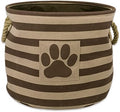Bone Dry Dog Toy Basket, Round Brown Large, Collapsible by BoneDry